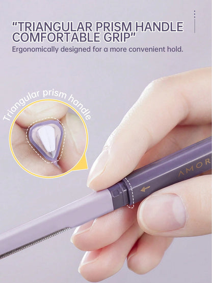 Amortals 2PCS Two-Headed Set, Large & Small Dual Blades Precision Trimming Anti-Scratch Portable Eyebrow Shaver For Shaping Detailing Daily Makeup Travel Beginners, Viral Budget Must-Have J-Beauty Gro