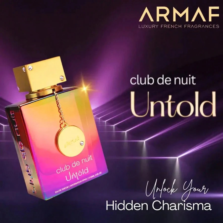 Armaf Club De Nuit Collection Eau De Parfum 3.4 Fl Oz (100ml), Intense Man/ Untold, Long-Lasting Oriental Woody & Fruity Fragrances