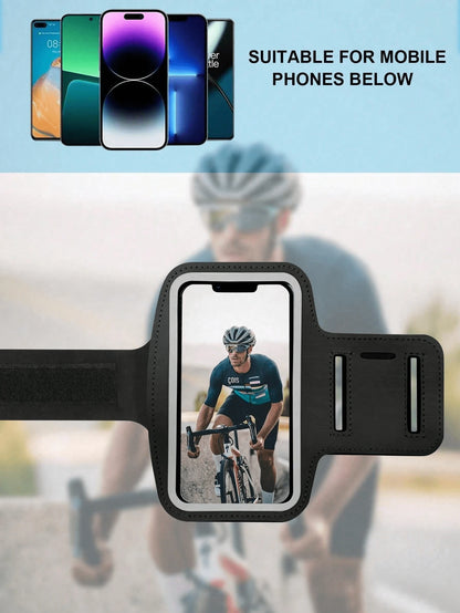 Armband Compatible With IPhone 16 Pro Max/16 Plus/15 Pro Max/15 Plus/14 Pro Max/14 Plus/13 Pro Max/12 Pro Max/11 Pro Max/Xs Max, Sweat-Resistant Running Pouch With Key Holder And Card Slot