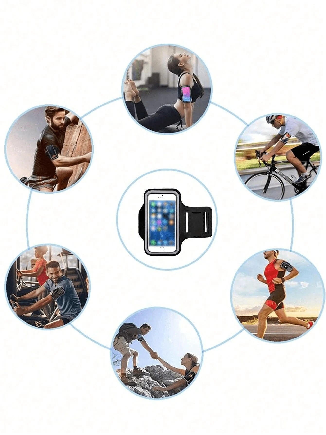Armband Compatible With IPhone 16 Pro Max/16 Plus/15 Pro Max/15 Plus/14 Pro Max/14 Plus/13 Pro Max/12 Pro Max/11 Pro Max/Xs Max, Sweat-Resistant Running Pouch With Key Holder And Card Slot