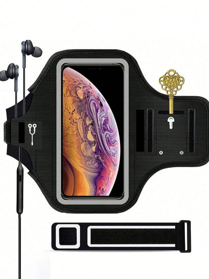 Armband Compatible With IPhone 16 Pro Max/16 Plus/15 Pro Max/15 Plus/14 Pro Max/14 Plus/13 Pro Max/12 Pro Max/11 Pro Max/Xs Max, Sweat-Resistant Running Pouch With Key Holder And Card Slot