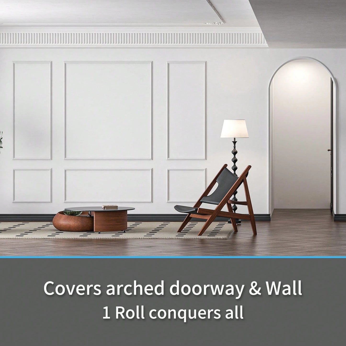 Art3d 30Ft Flexible Peel And Stick Crown Molding Trim, Self-Adhesive Panel Moulding Décor Lines For Wall Door Cabinet Frame, Mirror Window Borders & Home DIY, Black