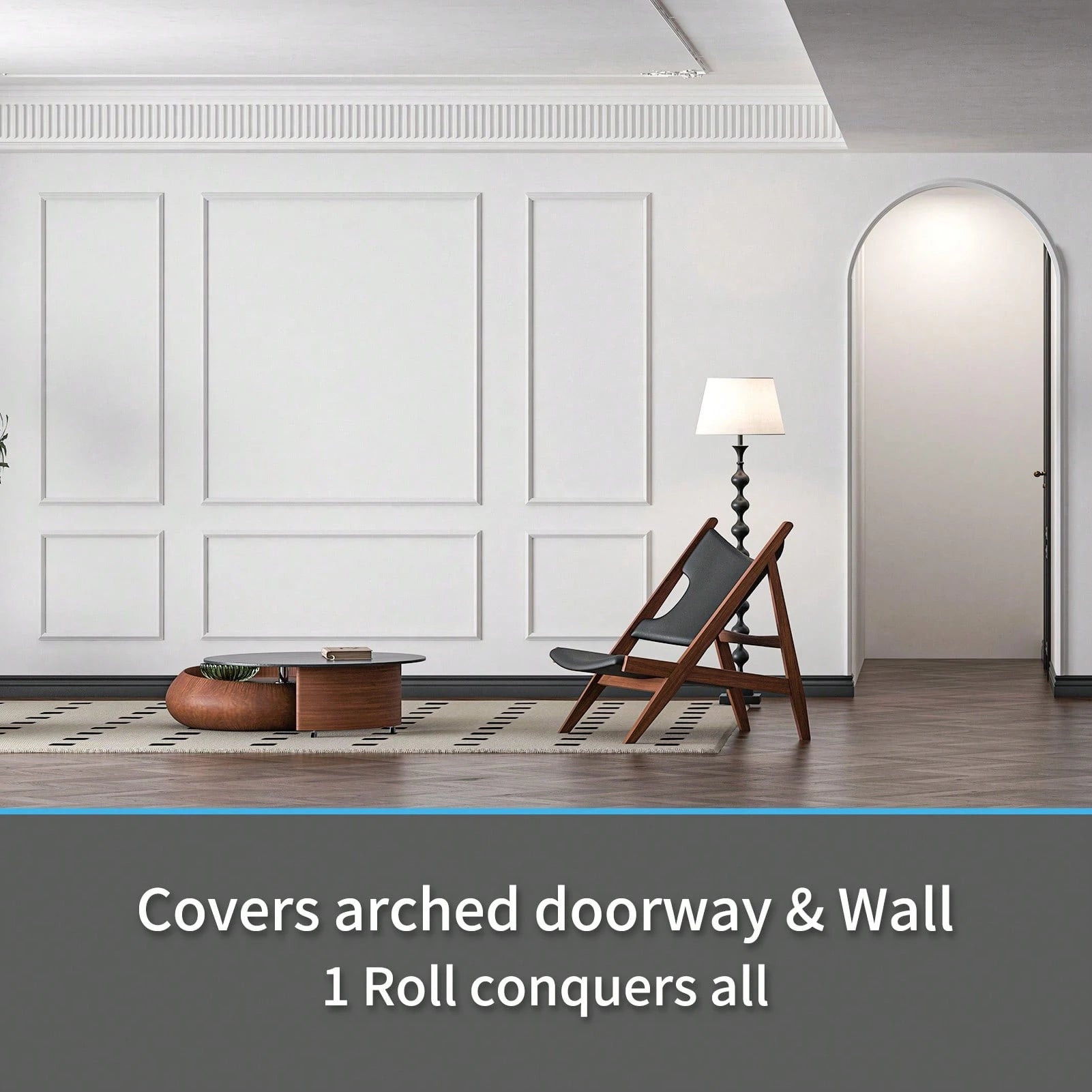 Art3d 30Ft Flexible Peel And Stick Crown Molding Trim, Self-Adhesive Panel Moulding Décor Lines For Wall Door Cabinet Frame, Mirror Window Borders & Home DIY, Black