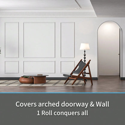 Art3d 30Ft Flexible Peel And Stick Crown Molding Trim, Self-Adhesive Panel Moulding Décor Lines For Wall Door Cabinet Frame, Mirror Window Borders & Home DIY, Black