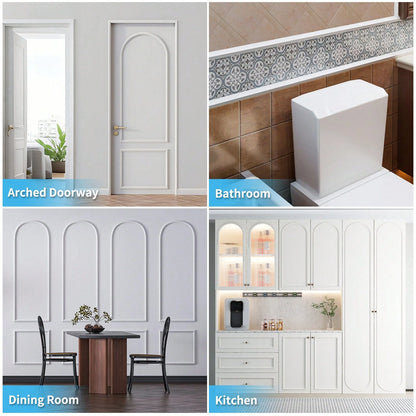 Art3d 30Ft Flexible Peel And Stick Crown Molding Trim, Self-Adhesive Panel Moulding Décor Lines For Wall Door Cabinet Frame, Mirror Window Borders & Home DIY, Black