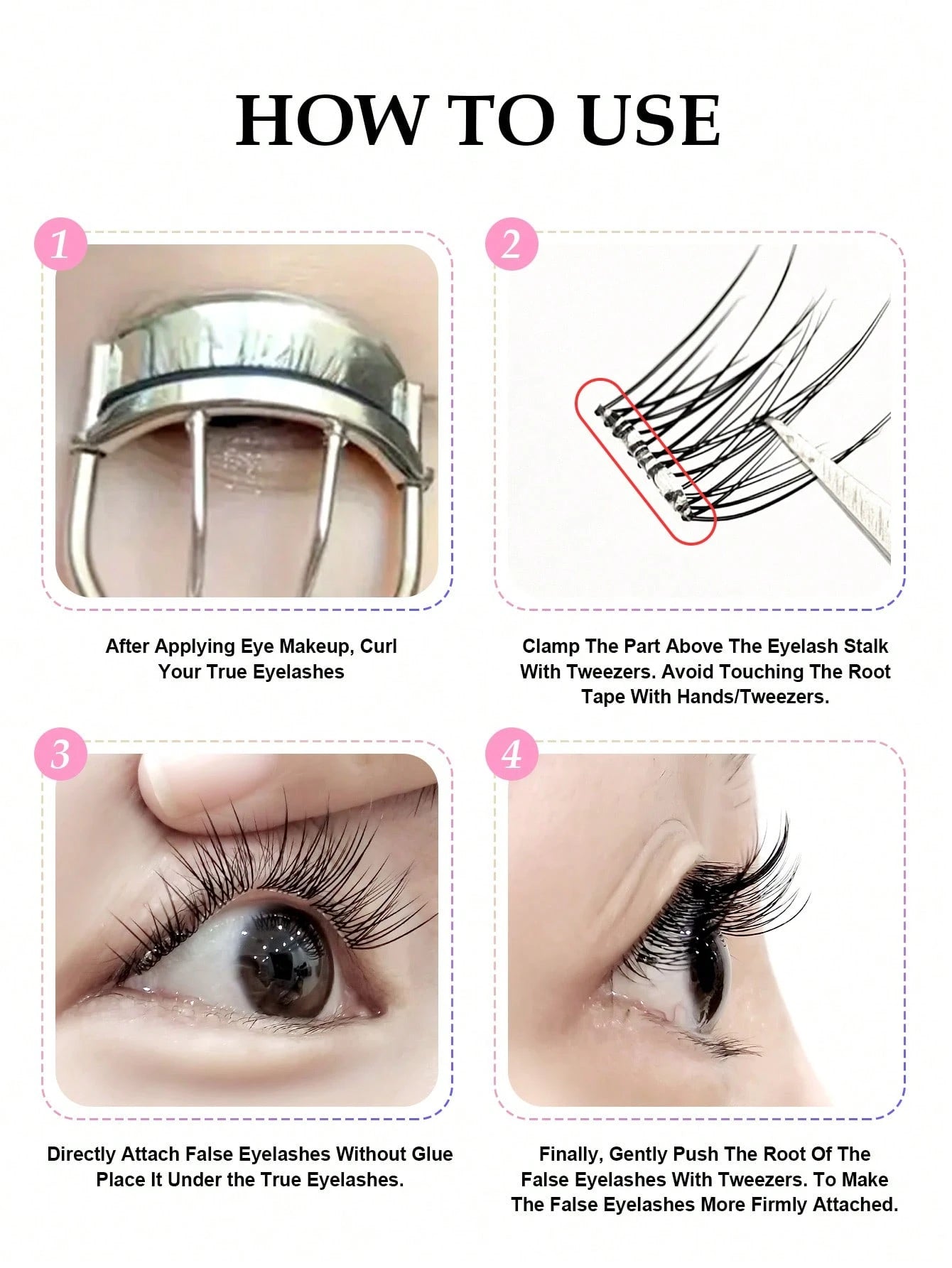 Asiteo 120pcs D-Shape Self-Adhesive Eyelash Clusters, Natural Makeup Effect, No Glue Needed, Long-Lasting & Non-Sticky, Pre-Coated Eyelash Clusters, False Eyelashes, DIY Eyelash Extension