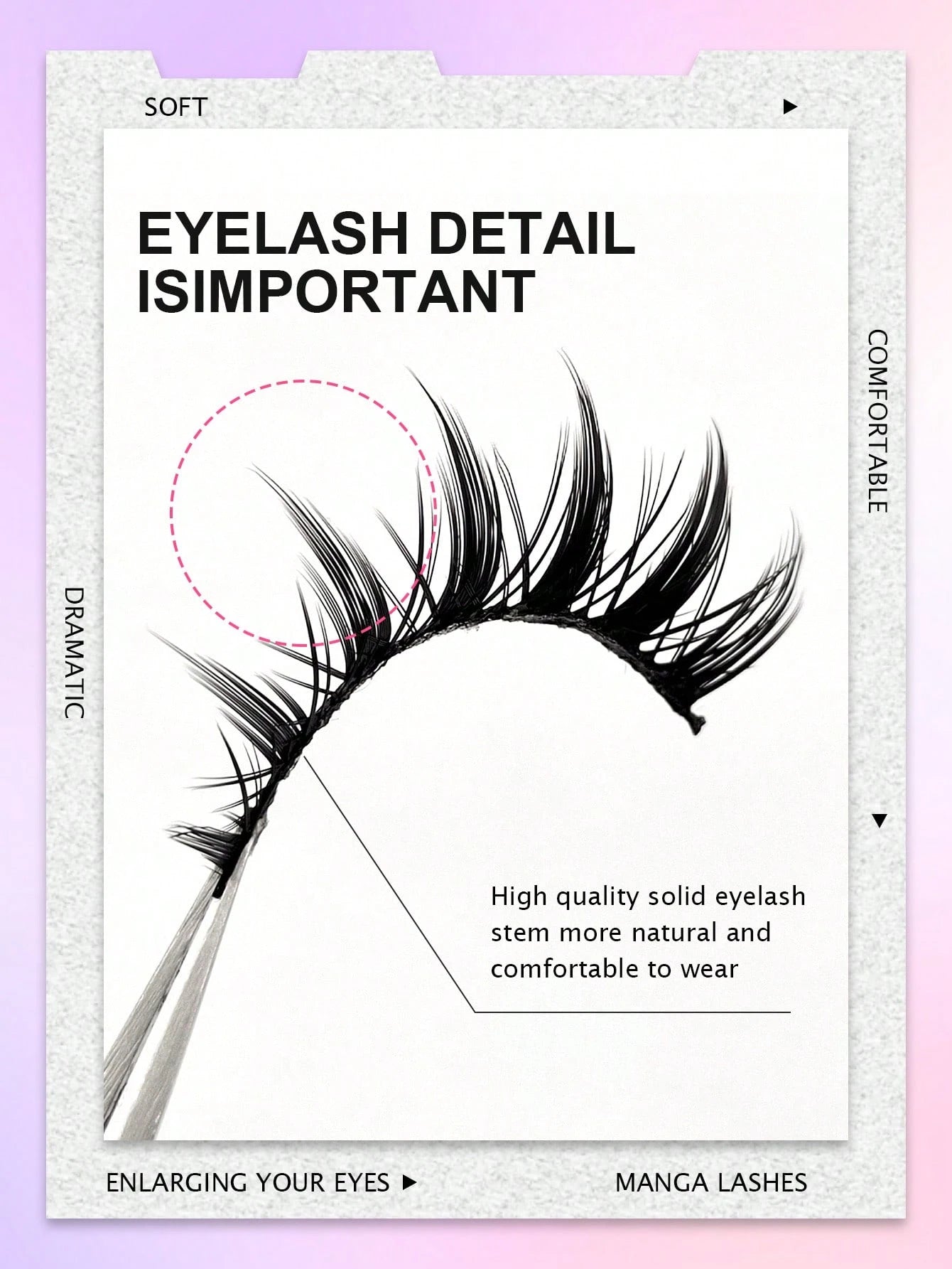 Asiteo 5 Pairs Spike Cartoon False Eyelashes, Japanese Anime Thick Cosplay False Lashes, Natural Thin Faux Mink False Eyelashes, Full Strip Doll Fake Lashes