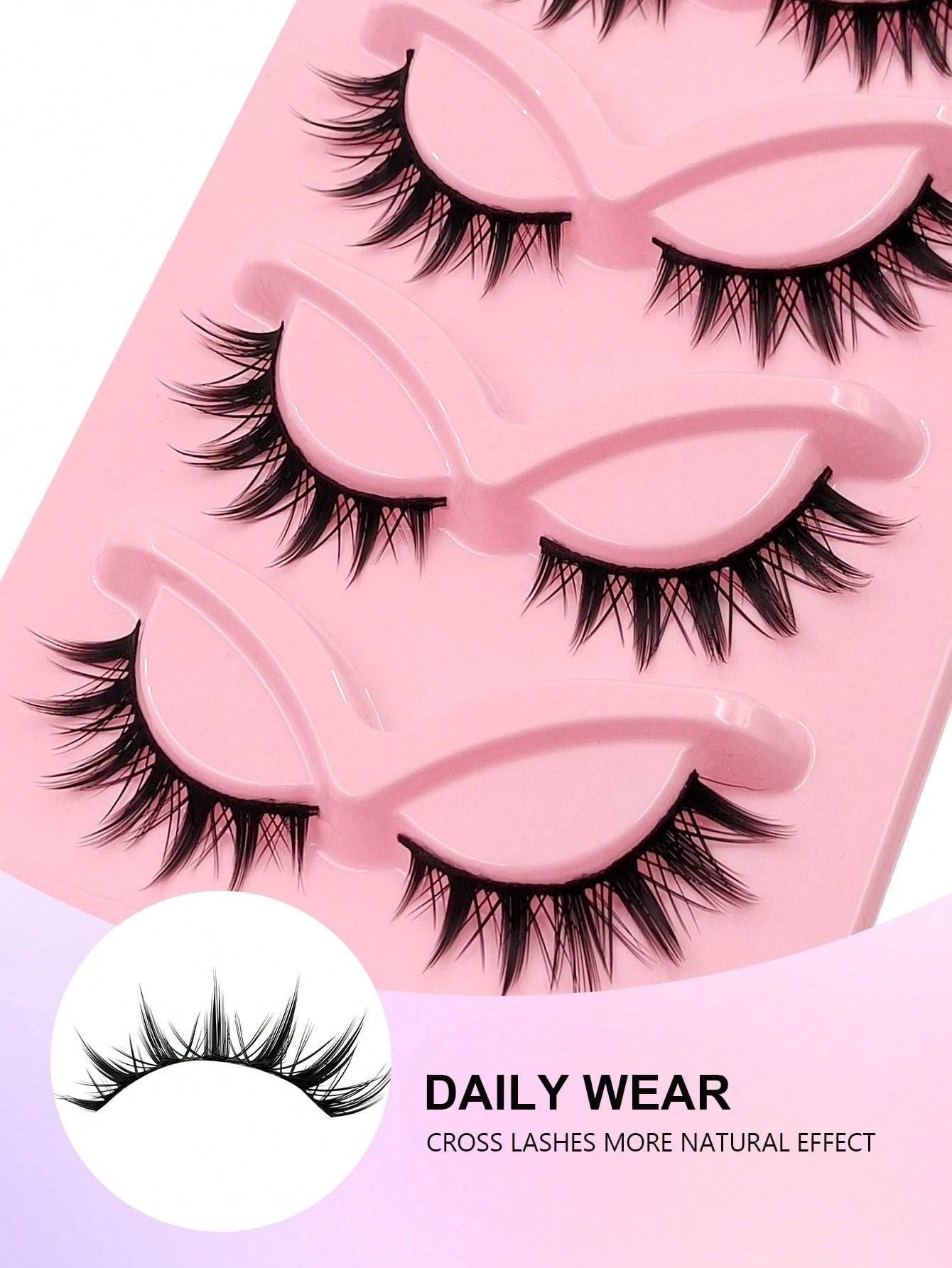 Asiteo 5 Pairs Spike Cartoon False Eyelashes, Japanese Anime Thick Cosplay False Lashes, Natural Thin Faux Mink False Eyelashes, Full Strip Doll Fake Lashes
