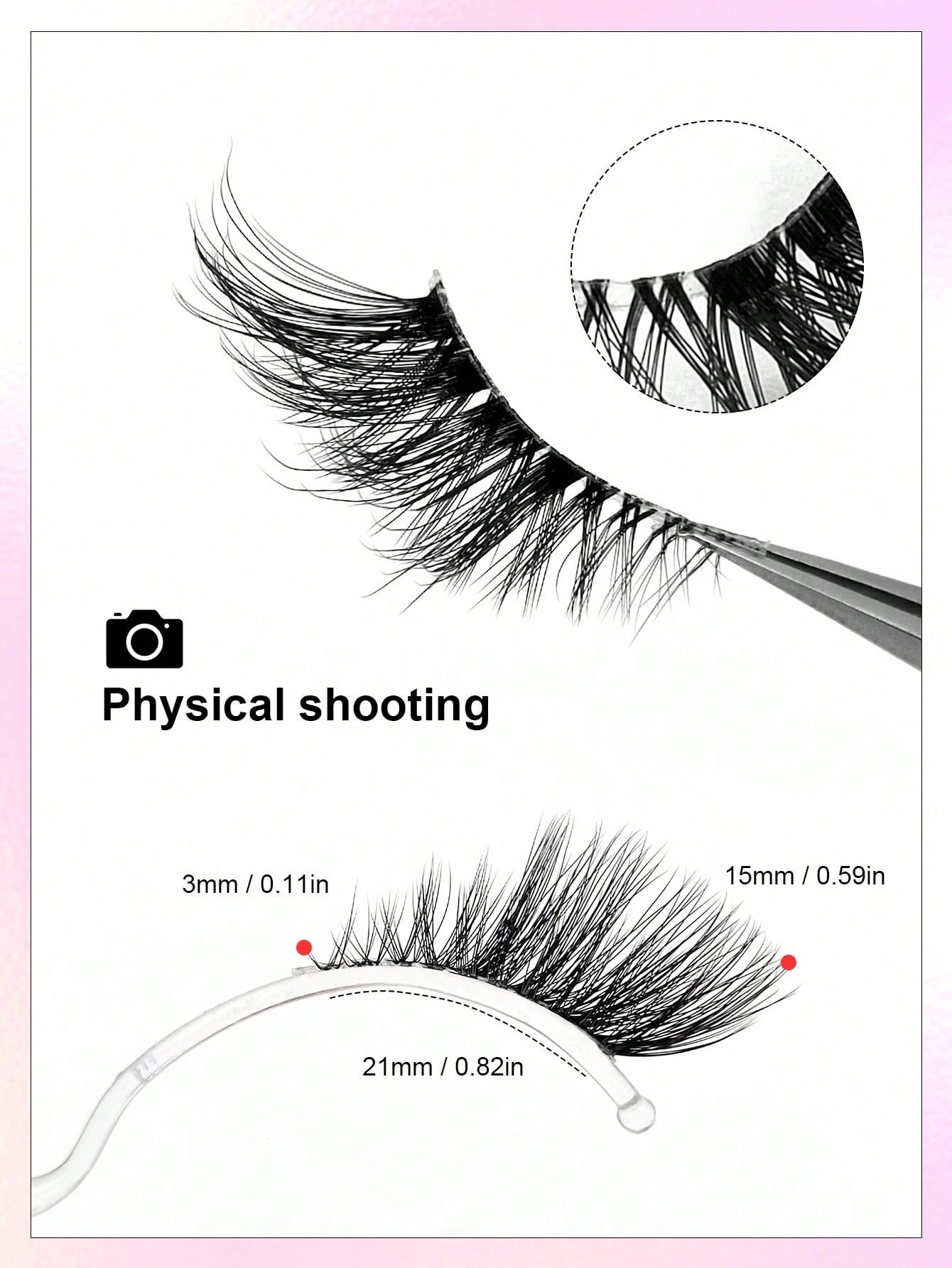 Asiteo 7 Pairs Half-Strip False Eyelashes, Transparent Band With Cat Eye Tail Extension, & Delicate Faux Mink Lashes, Fluffy & Soft, For Makeup Look, Aesthetic