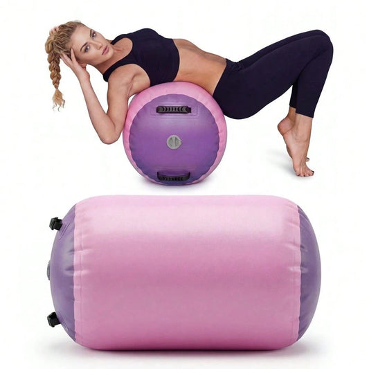 Ataucjin Gymnastics Barrel Air Roller, Inflatable Tumbling Roller Mat, Mat Back Handspring Trainer, Barrel Gymnastics Equipment For Yoga Training Cheerleading
