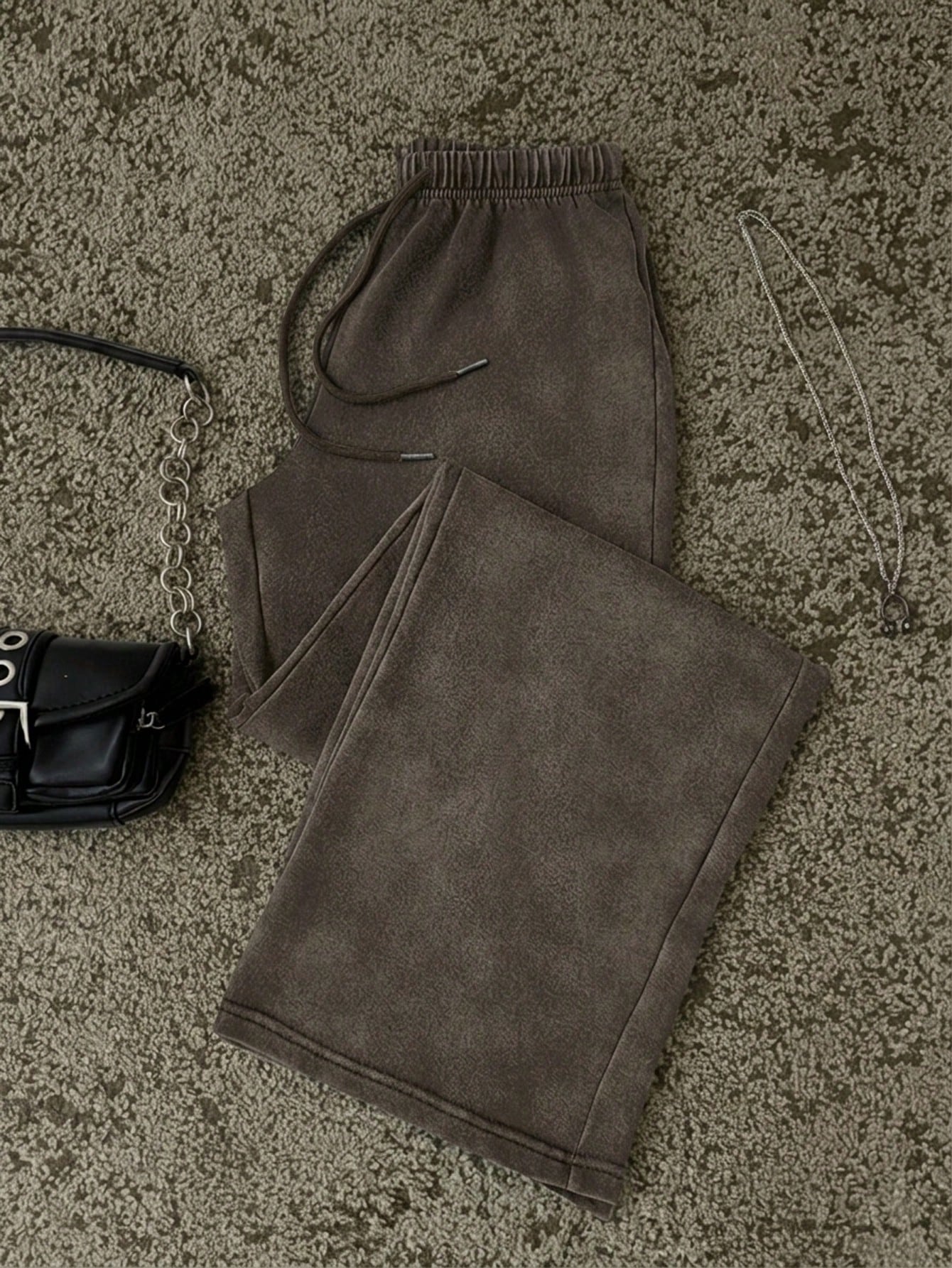 Attitoon Women's Casual Drawstring Waist Washed Cotton Pants, Minimalist Solid Color, Suitable For Daily Commute