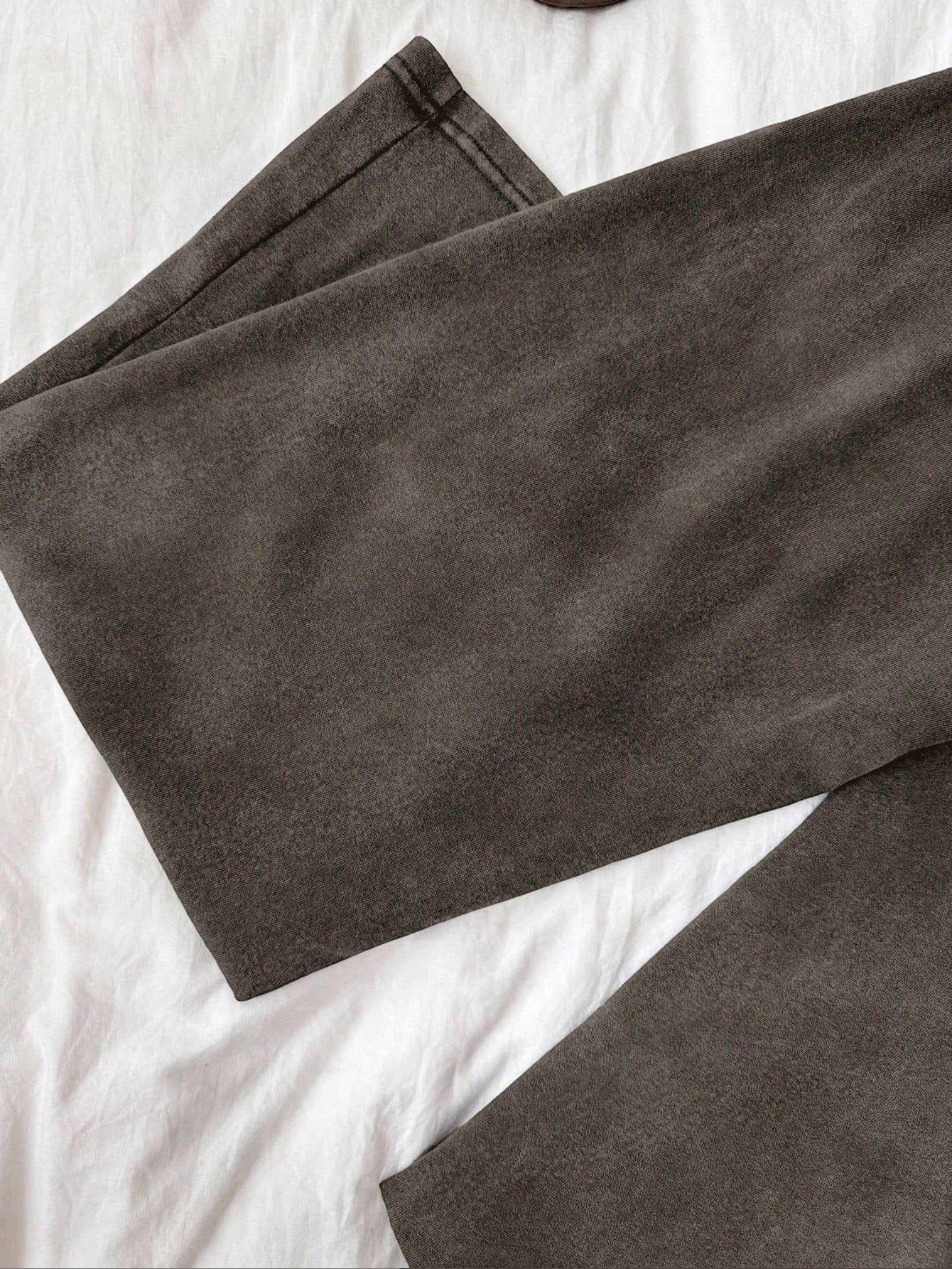 Attitoon Women's Casual Drawstring Waist Washed Cotton Pants, Minimalist Solid Color, Suitable For Daily Commute