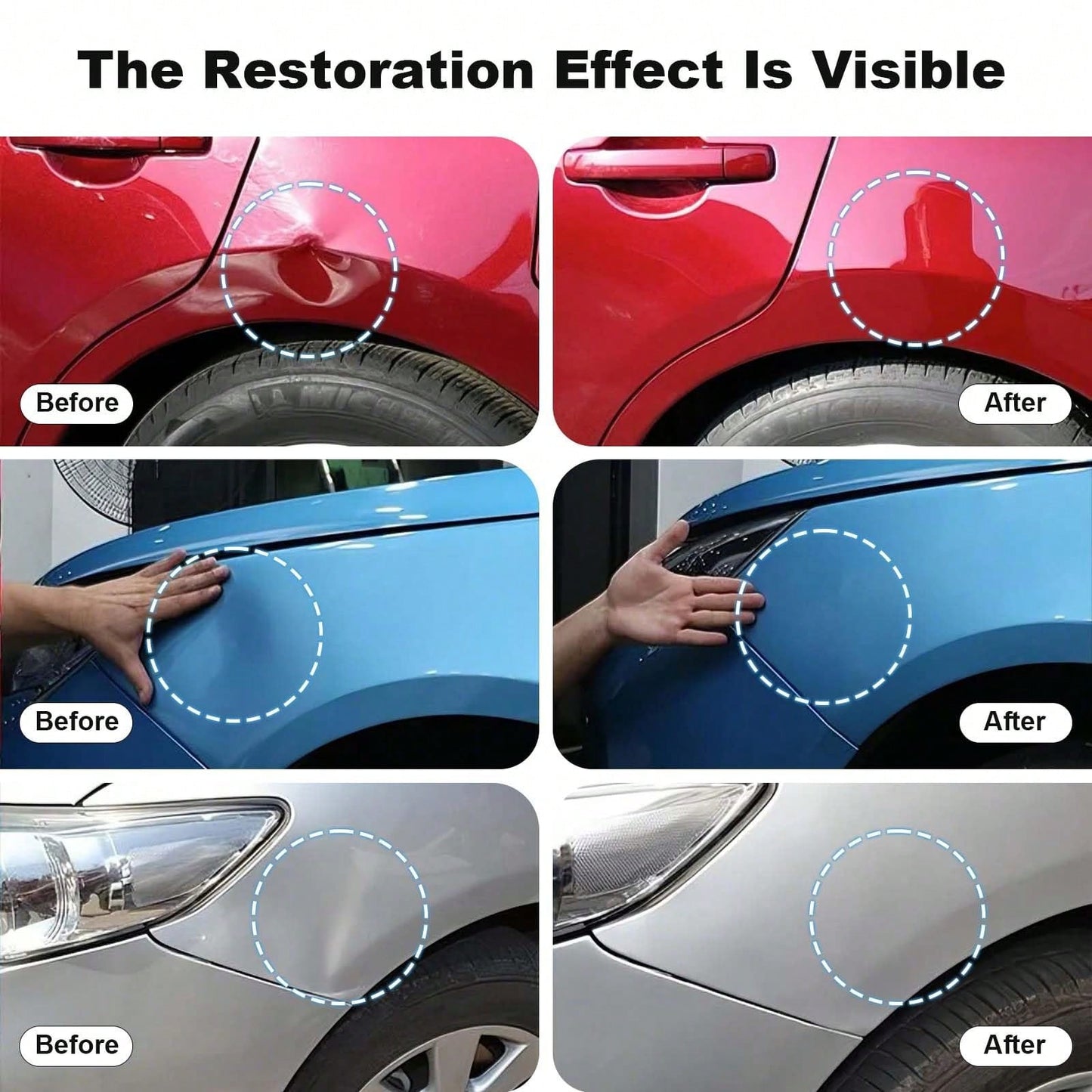 Auto Body Dent Repair Kit, Paint-Friendly Dent Repair Kit With Lifter, Bridge Puller, Rubber Hammer, T-Bar, Suction Cup, Dent Puller For Auto Body Dents