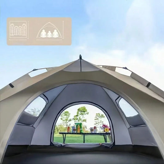 Automatic Pop-Up Camping Tent, Windproof, Sunproof, And Waterproof, Suitable For Park Camping Trips, Outdoor Hiking Adventures, Beach Family Vacations, Portable And Foldable, A Perfect Holiday Gift