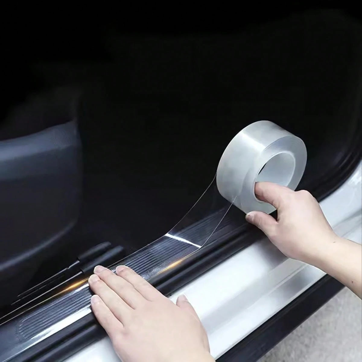 Automotive Transparent Protective Film- Scratch Resistant, Waterproof, Anti-Peel Paint Protector For Car Doors, Car Door Barriers, Car Interior, Bumper, Hood Paint Protector, Suitable For Most Cars