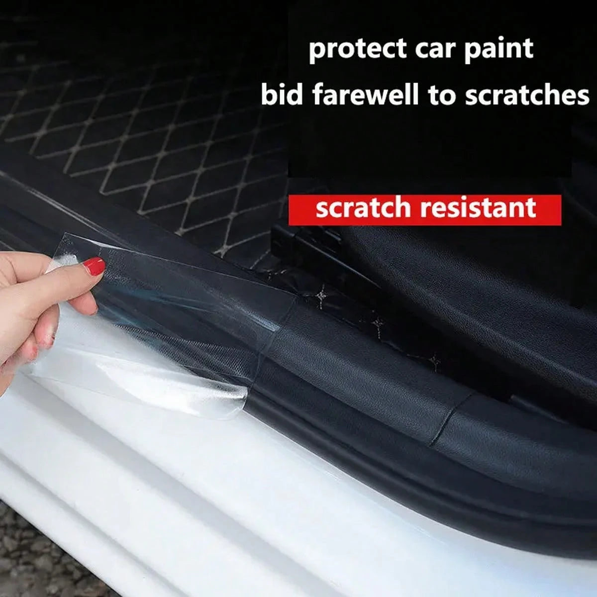 Automotive Transparent Protective Film- Scratch Resistant, Waterproof, Anti-Peel Paint Protector For Car Doors, Car Door Barriers, Car Interior, Bumper, Hood Paint Protector, Suitable For Most Cars