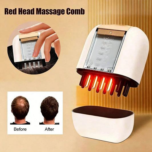 AXH Electric Hair Oil Applicator Scalp Massager, Hair Growth Brush & Serum Massage Comb