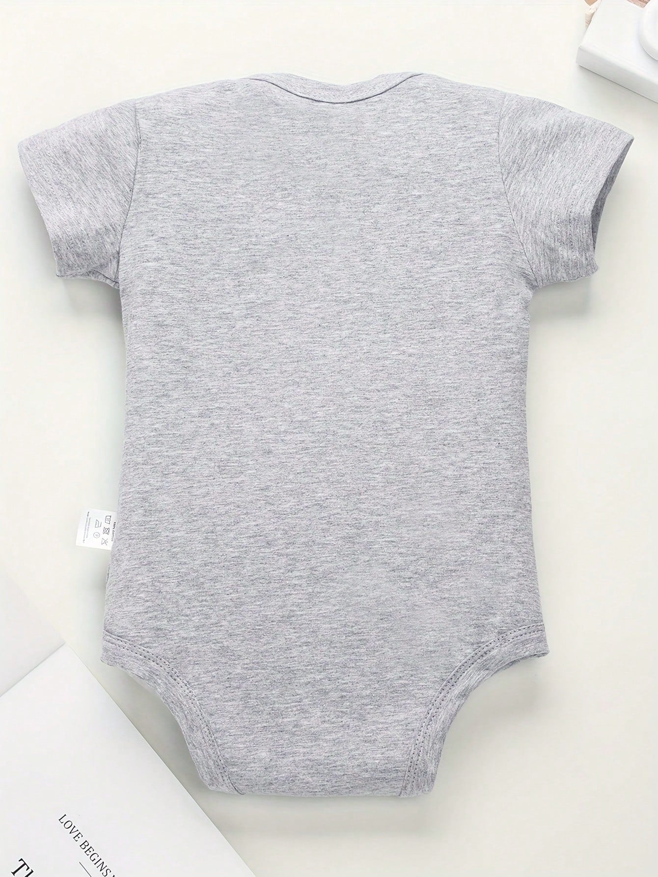 AYJK7 Shark WARNING I'M TEETHING Print Funny Newborn Clothes 100% Cotton Triangle Jumpsuit, Casual Comfortable Short Sleeve Baby Romper