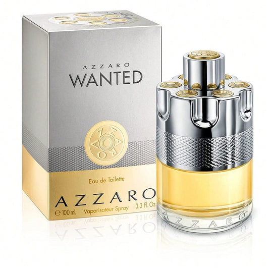 Azzaro Wanted Eau De Toilette- Vibrant & Irresistible Mens Cologne-100ml/ 3.4 Fl Oz- Woody, Citrus & Spicy Fragrance- Fresh Notes Of Cardamom, Lemon, Vetiver- Everyday Wear- Luxury Perfumes For