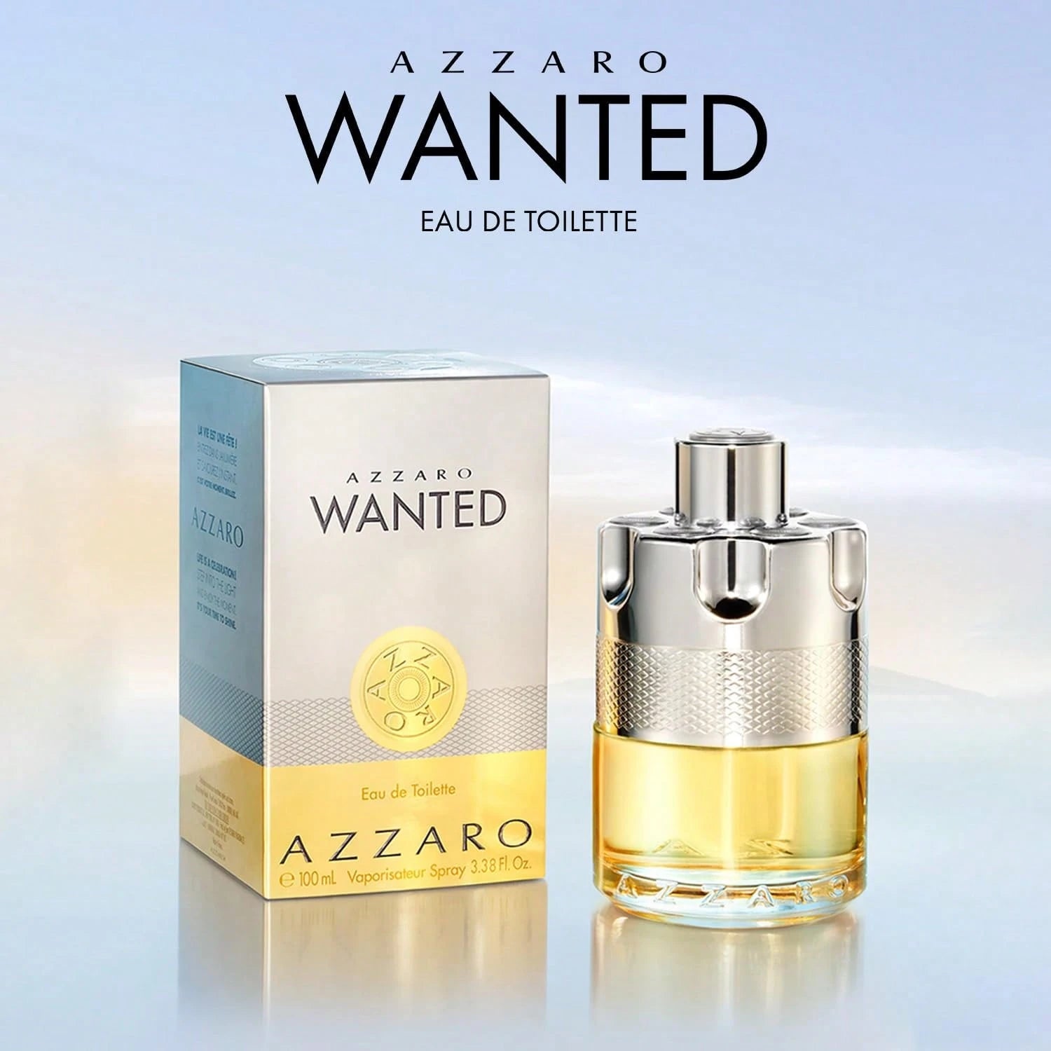 Azzaro Wanted Eau De Toilette- Vibrant & Irresistible Mens Cologne-100ml/ 3.4 Fl Oz- Woody, Citrus & Spicy Fragrance- Fresh Notes Of Cardamom, Lemon, Vetiver- Everyday Wear- Luxury Perfumes For