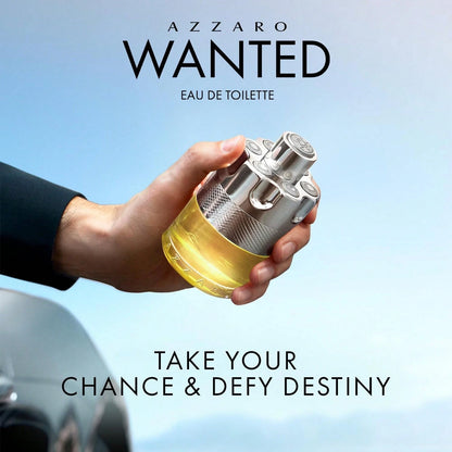 Azzaro Wanted Eau De Toilette- Vibrant & Irresistible Mens Cologne-100ml/ 3.4 Fl Oz- Woody, Citrus & Spicy Fragrance- Fresh Notes Of Cardamom, Lemon, Vetiver- Everyday Wear- Luxury Perfumes For