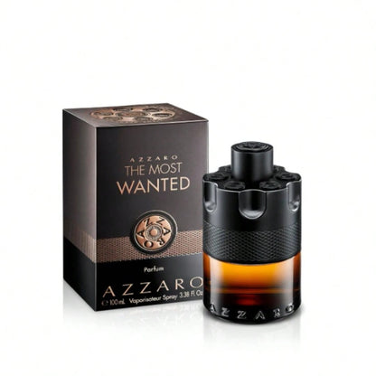 Azzaro Wanted Fragrance Collection – 3.4Options (100ml): Parfum (Ginger & Bourbon Vanilla), Elixir (Raspberry & Leather), Or EDP Intense (Cardamom & Toffee). Long-Lasting Men's Fragrances.