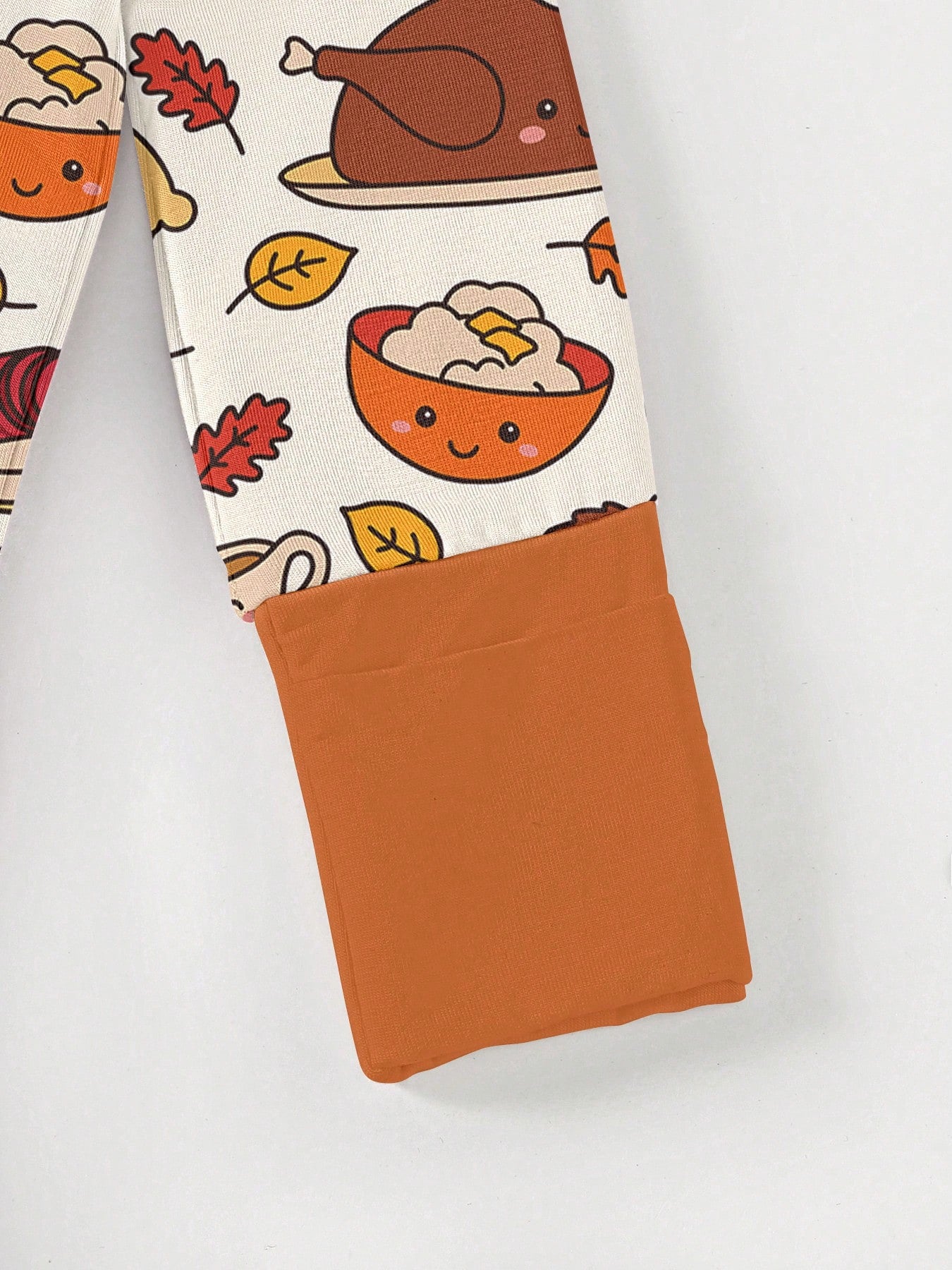 Baby Bamboo Fiber Zip-Up, Fall Turkey Pumpkin Pie Bread Print Romper, All-Season Knit Fabric Skinny Fit With Zipper Detail, Boy Baby Clothes, Perfect For Outdoor Thanksgiving Day Gift.