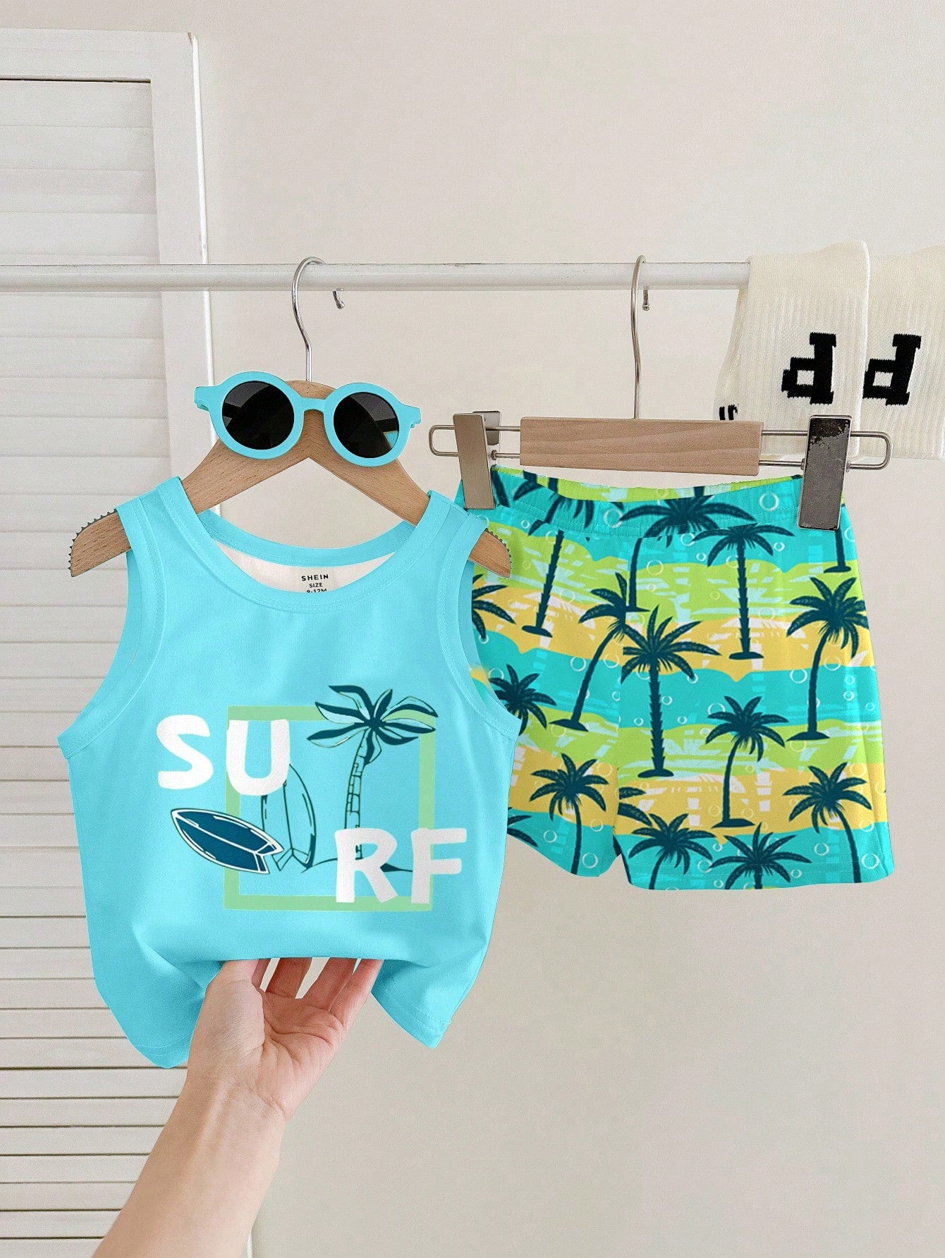 Baby Boy Casual Minimalist Soft Comfortable Outfit Suitable For Spring And Summer