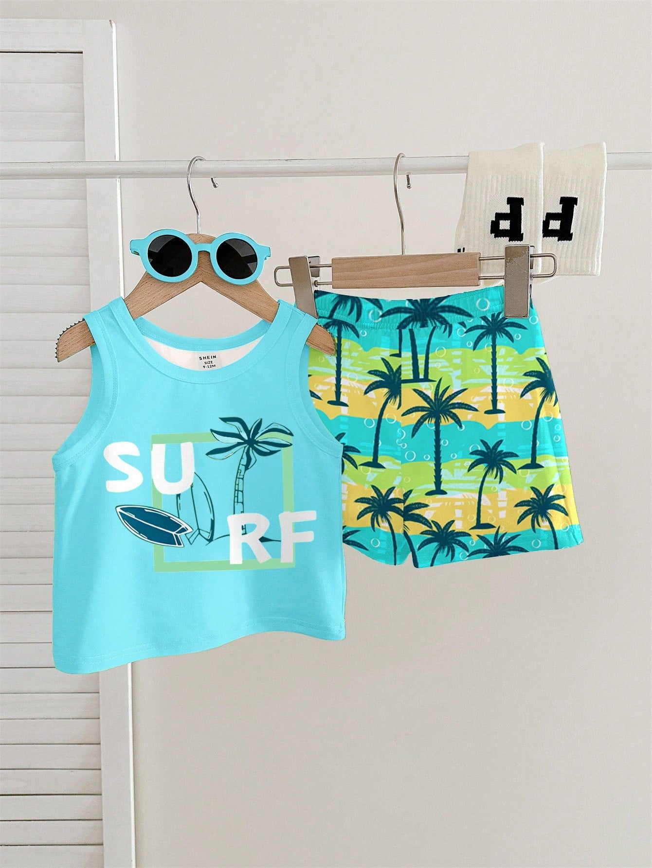 Baby Boy Casual Minimalist Soft Comfortable Outfit Suitable For Spring And Summer