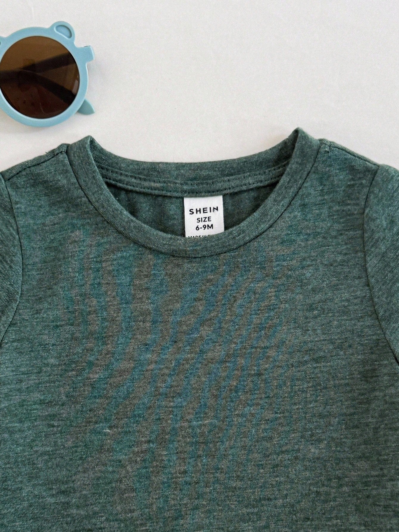 Baby Boy/Girl Dark Green Summer Casual 2-Piece Set,Soft&Elastic Knitted Crew Neck Short Sleeve Top And Elastic Waist Pants For Work,School And Home