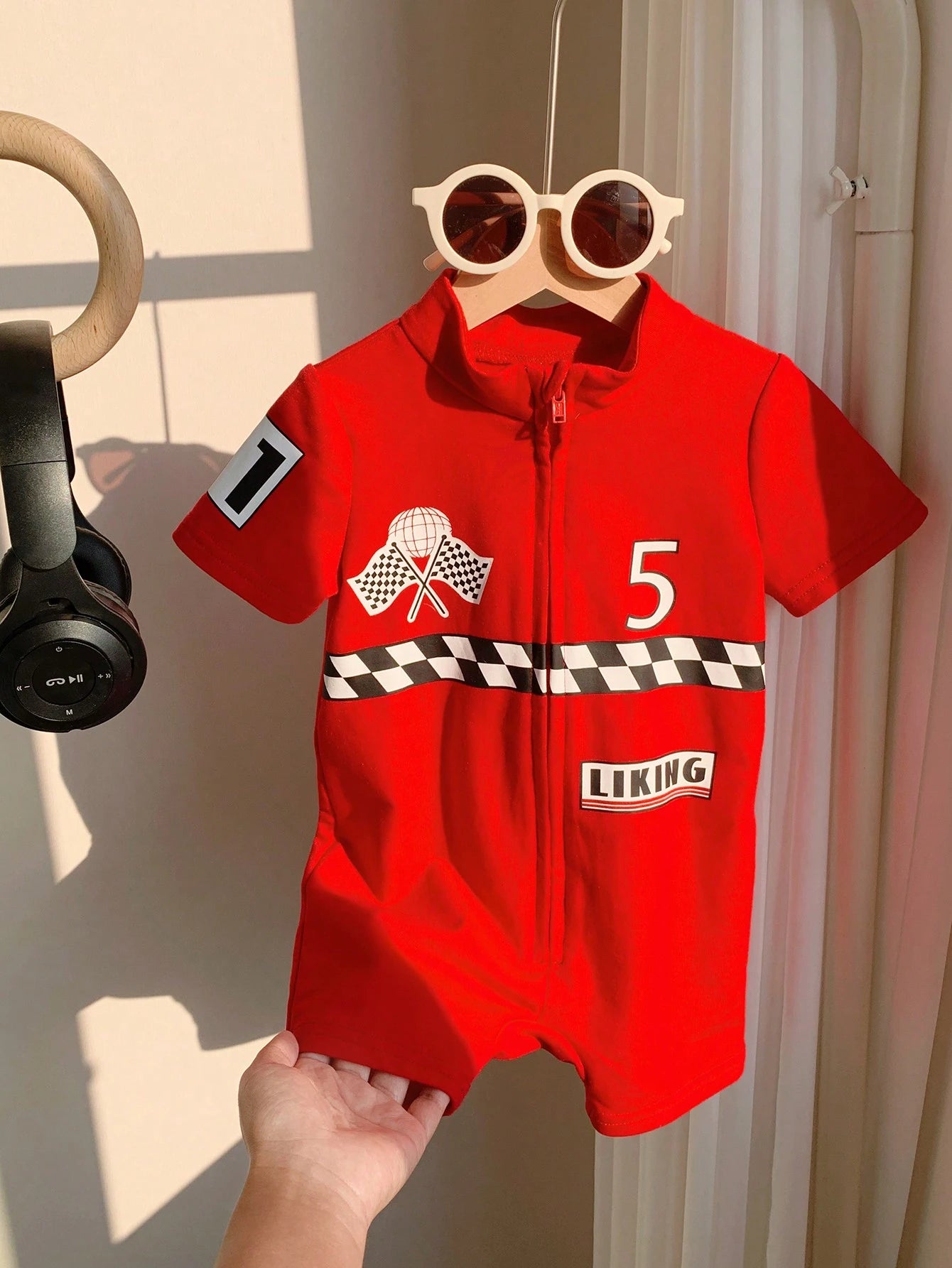 Baby Boy/Girl Letter Pattern Soft Knit Short Sleeve Romper & Shorts Set