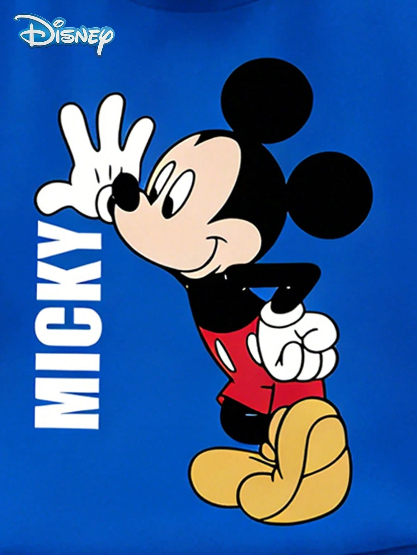Baby Boy T-Shirt Set, Summer Disney Fresh Vacation Style, Straight Round Neck Blue Mickey Mouse T-Shirt + Black Shorts, Casual Daily Outing, Vacation, Gathering, Party Outfit, Suitable For Girls Under