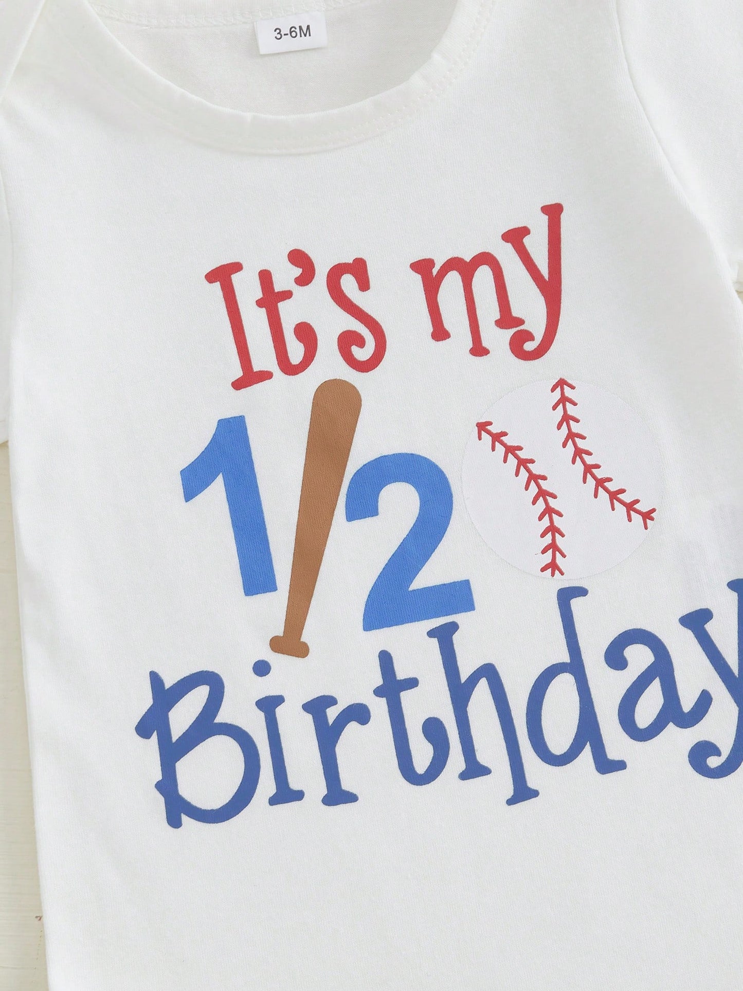 Baby Boys Baseball Half Birthday Outfits Letter Print Long Sleeve Romper Striped Suspender Shorts Gentleman Outfits