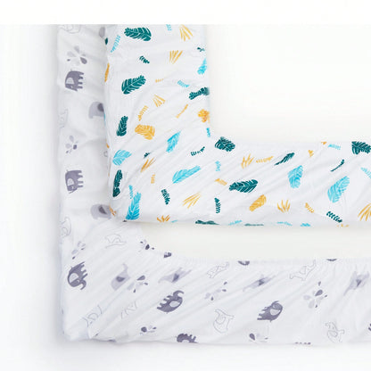 Baby Crib Fitted Sheet With Cute Animal Prints, Soft And Snug, 4 Pack Sheets Fit For Standard Crib Mattress 28x52in