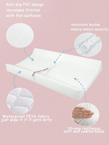 Baby Diaper Changing Table Pad Includes Waterproof Changing Cover Liner And Fastening Strap Changing Mat For Dresser Baby Changing Station Standard Size (16" X 31")
