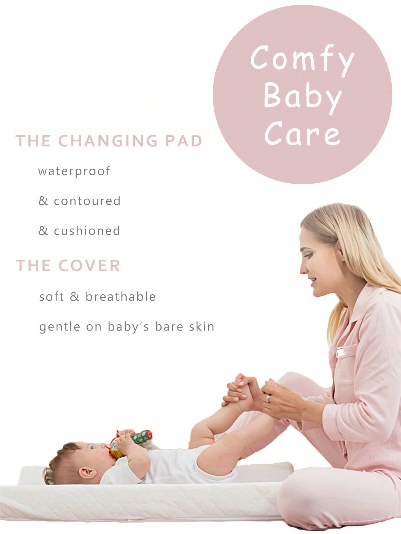 Baby Diaper Changing Table Pad Includes Waterproof Changing Cover Liner And Fastening Strap Changing Mat For Dresser Baby Changing Station Standard Size (16" X 31")