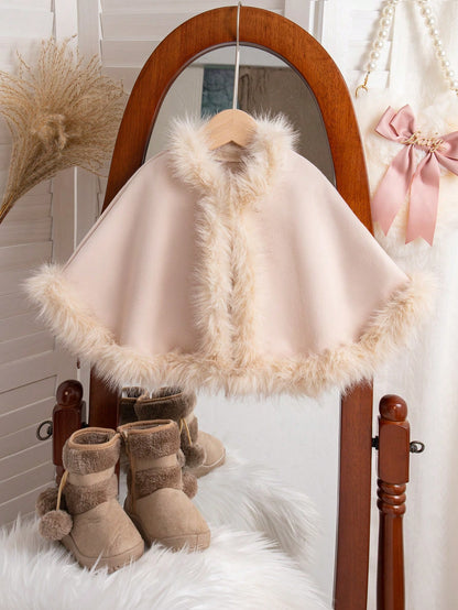 Baby Girls Fluffy Hooded Coat