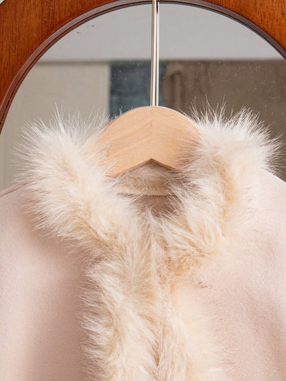 Baby Girls Fluffy Hooded Coat