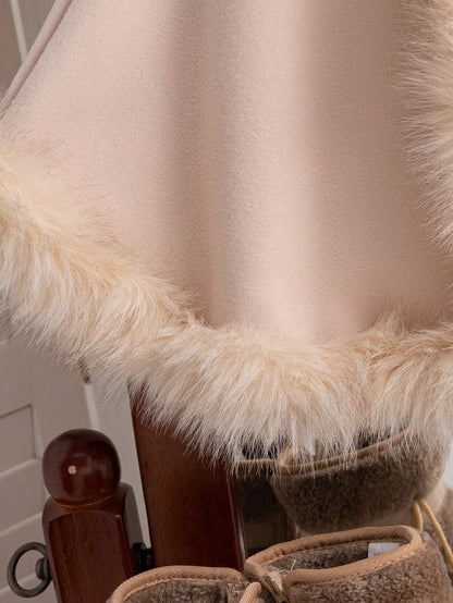 Baby Girls Fluffy Hooded Coat
