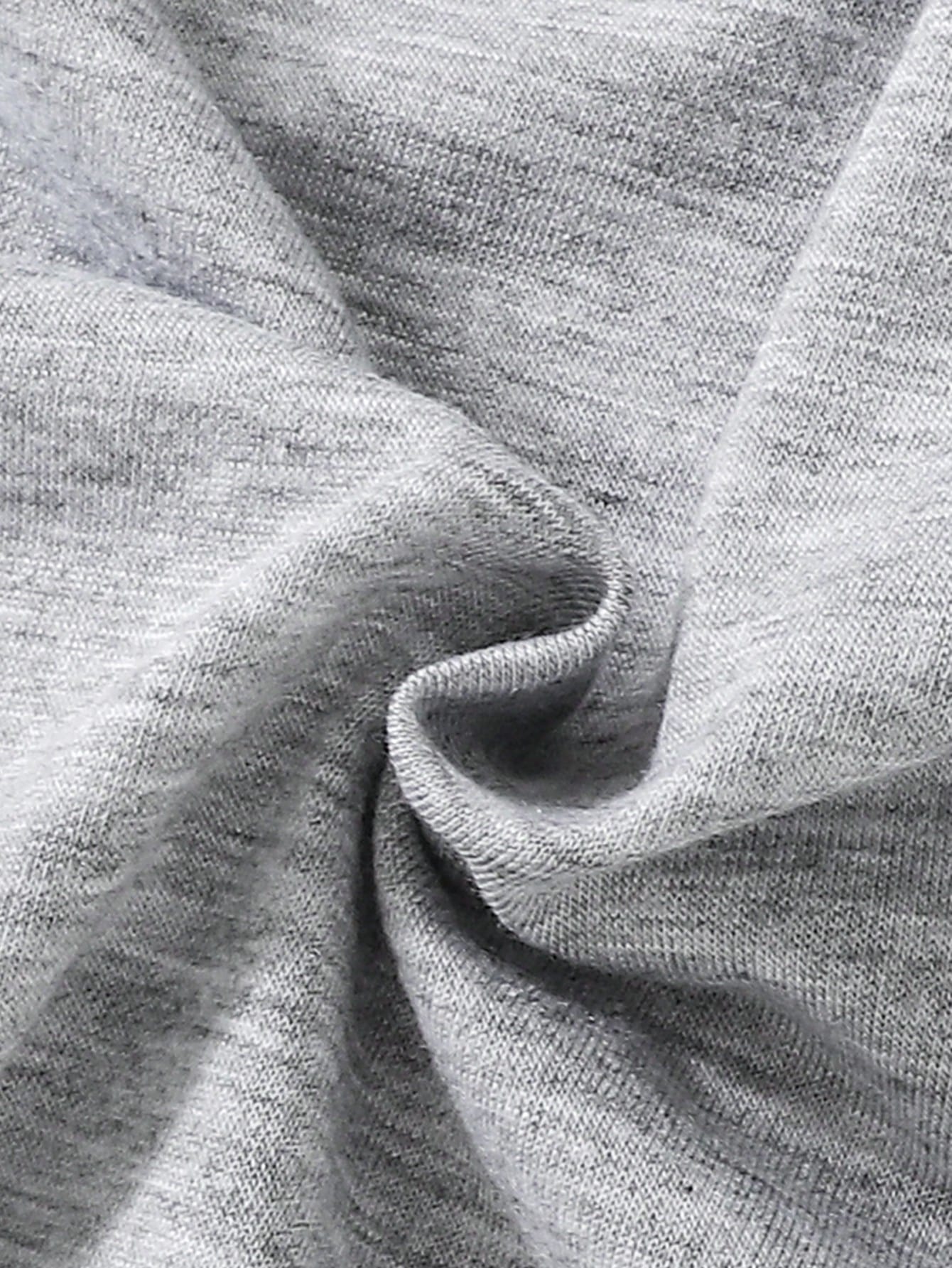 Baby Infants Grey Short Sleeve Bodysuit Soft Comfortable Knitwear Letter Print Crew Neck Romper Summer Casual Everyday Wear Family Matching Outfit
