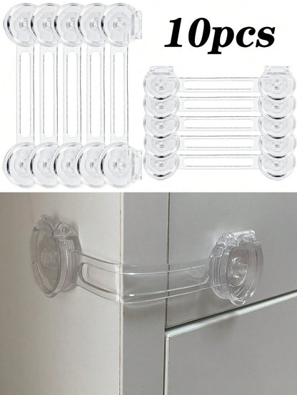 Baby Locks (4/6/10/14-Pack) Child Locks Cabinet Proofing- Quick And Easy Adhesive Cabinet Drawer Door Latches No Screws & Magnets Refrigerator Multi-Purpose For Furniture Kitchen Ovens Toilet Seats