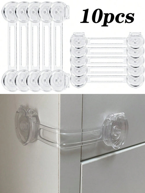 Baby Locks (4/6/10/14-Pack) Child Locks Cabinet Proofing- Quick And Easy Adhesive Cabinet Drawer Door Latches No Screws & Magnets Refrigerator Multi-Purpose For Furniture Kitchen Ovens Toilet Seats