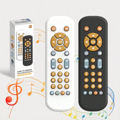 Baby Remote Control Toy/ Sound & Light Music Game/ Suitable For Boys & Girls, Educational Toy/ 3 Language Modes: English, French, Spanish/ Baby Birthday Gift