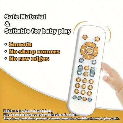Baby Remote Control Toy/ Sound & Light Music Game/ Suitable For Boys & Girls, Educational Toy/ 3 Language Modes: English, French, Spanish/ Baby Birthday Gift