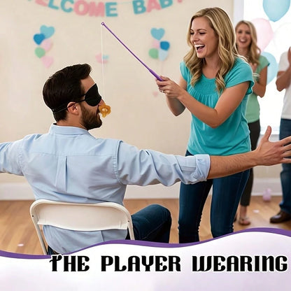 Baby Shower Party Game Set, Pacifier Fishing & Blindfolded Feeding Games, Suitable For Gender Reveal, Bridal Shower, Wedding Party Games