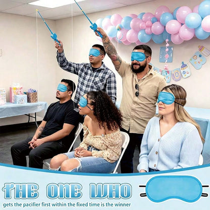 Baby Shower Party Game Set, Pacifier Fishing & Blindfolded Feeding Games, Suitable For Gender Reveal, Bridal Shower, Wedding Party Games