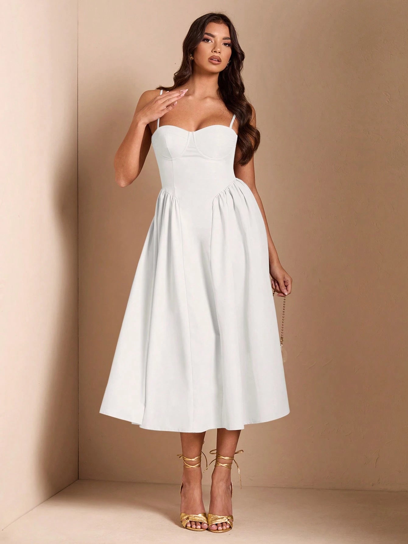 BAE Elegant Women Long Puff Tulle Dress, Suitable For Casual Date, Outing, Nightclub Party, Summer Dresses For Women,White Graduation Dress