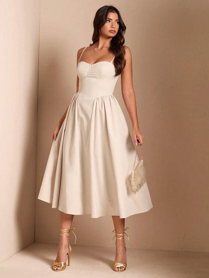 BAE Elegant Women Long Puff Tulle Dress, Suitable For Casual Date, Outing, Nightclub Party, Summer Dresses For Women,White Graduation Dress