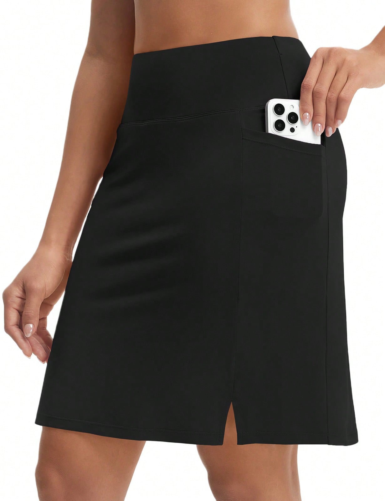 baleaf Women's 20" Knee Length Skorts With 4 Pockets Golf Skort For Women UPF50+ High Waisted Athletic Tennis Causal Skirt