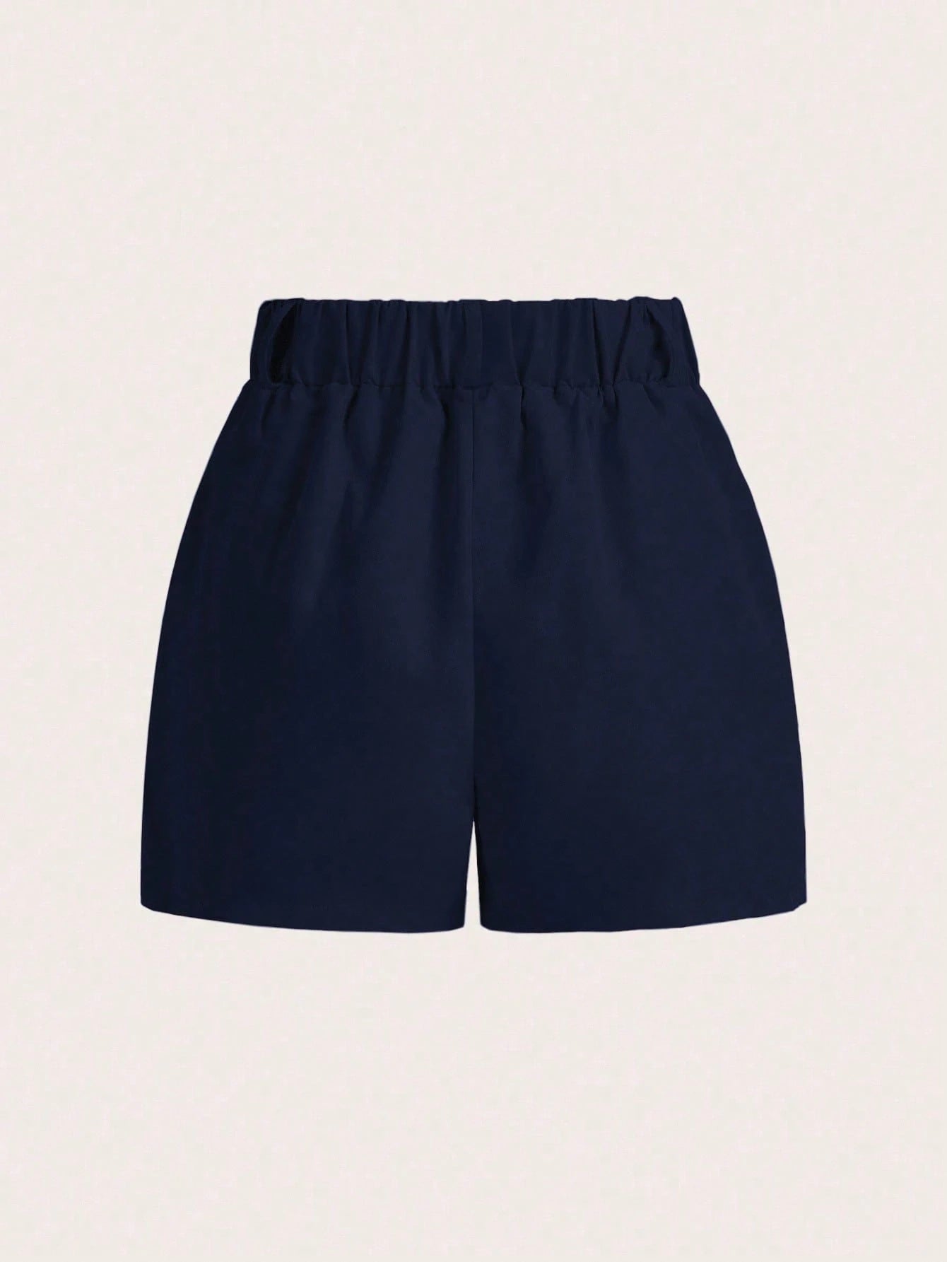 BamGleam Women's Solid Color Pleated Pocket Loose Casual Shorts